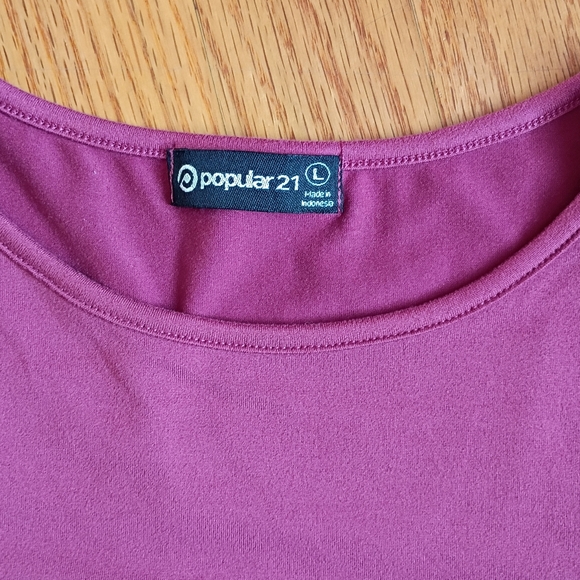 Popular 21 Ruched Crop Top Size Large - Picture 4 of 9